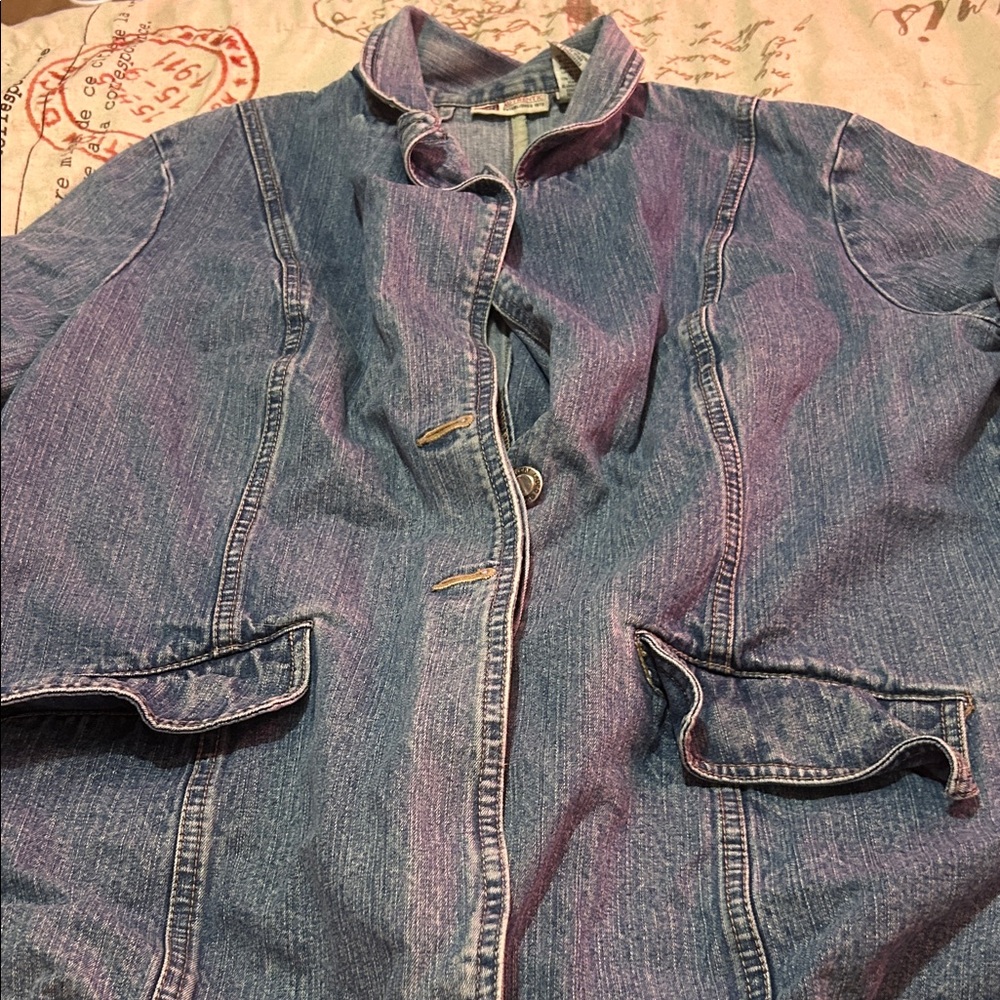 Faded Glory Blue and Purple Jean Jacket
